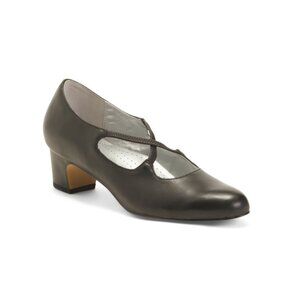 TROTTERS Black Leather Jamie Comfort Pumps